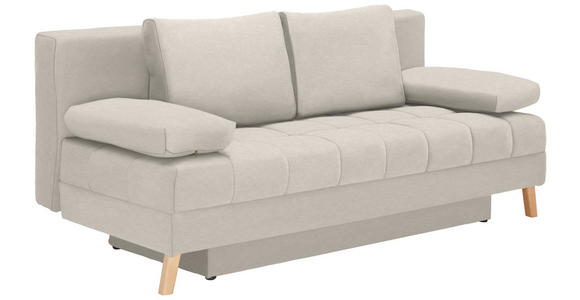 SCHLAFSOFA in Webstoff Creme  - Creme/Naturfarben, KONVENTIONELL, Holz/Textil (195/90/90cm) - Cantus