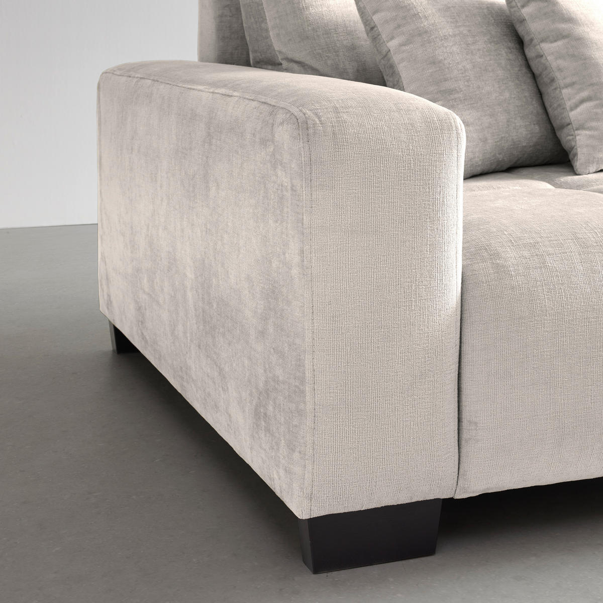 BIG SOFFA i cremefärgad  - svart/cremefärgad, Modern, trä (246/93/124cm) - MID.YOU