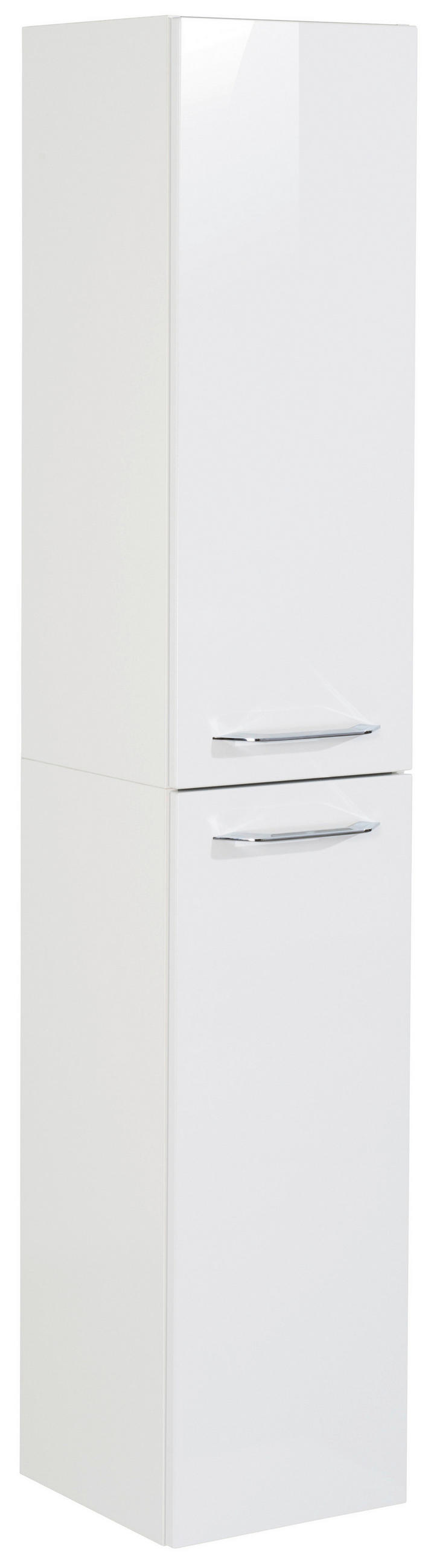 HOCHSCHRANK 30/159/32 cm  - Alufarben/Weiß, MODERN, Glas/Holzwerkstoff (30/159/32cm) - MID.YOU