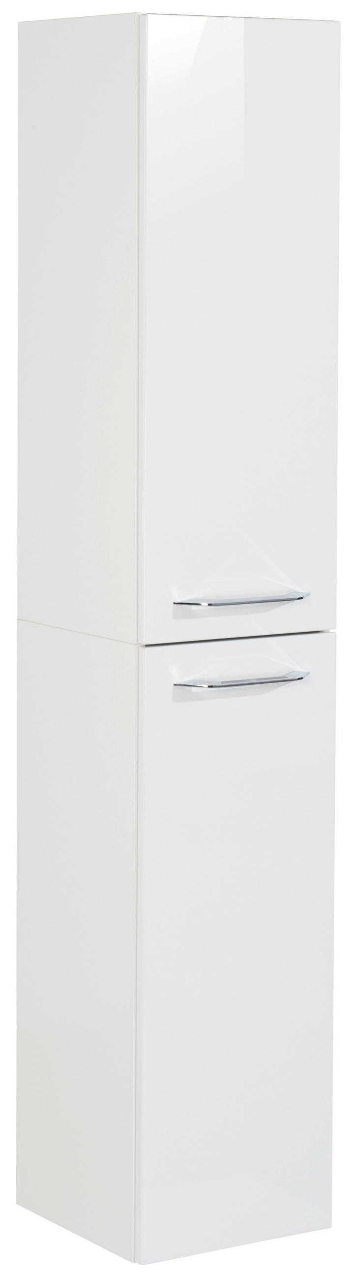 HOCHSCHRANK 30/159/32 cm  - Alufarben/Weiß, MODERN, Glas/Holzwerkstoff (30/159/32cm) - MID.YOU