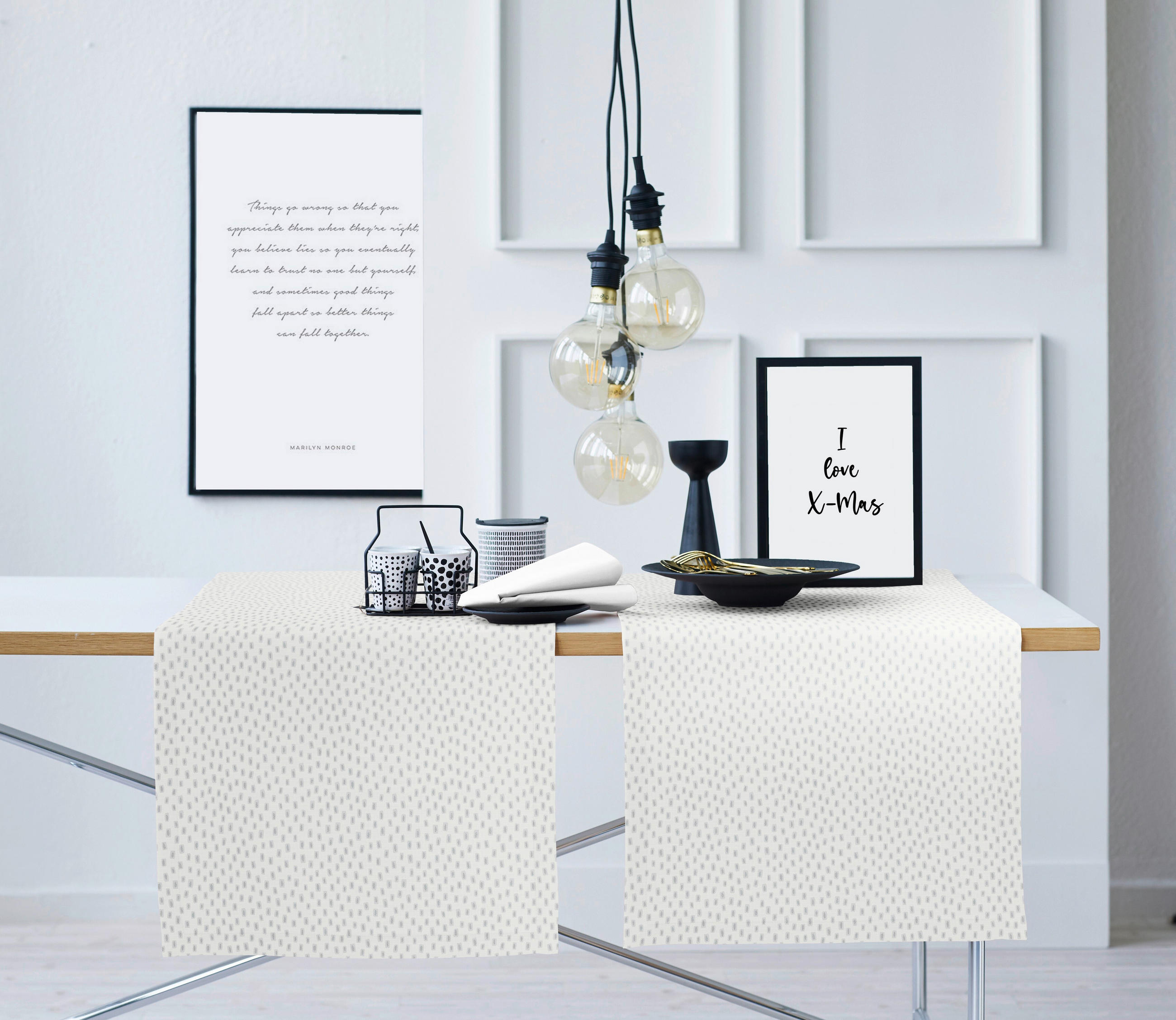 TISCHLÄUFER Christmas Elegance 48/140 cm  - Silberfarben/Grau, KONVENTIONELL, Textil (48/140cm) - Ambiente