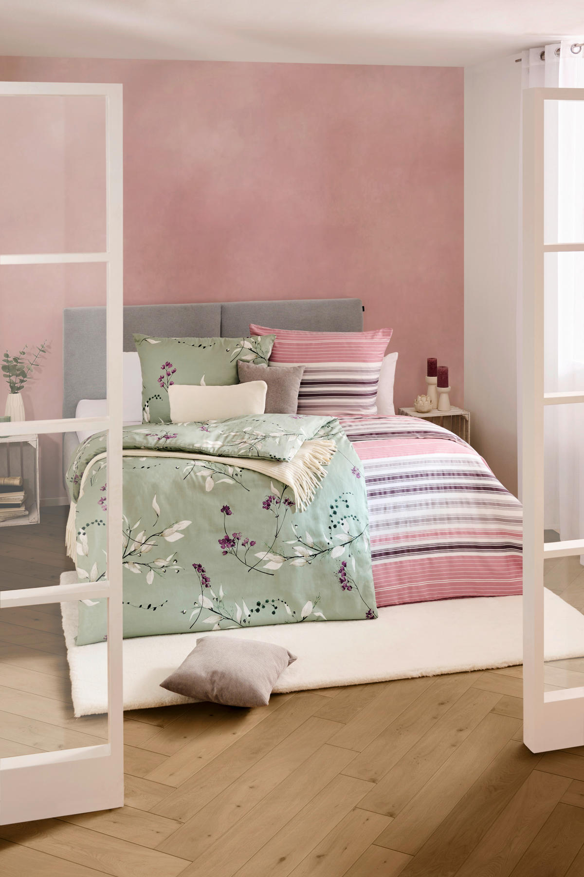 BETTWÄSCHE Satin 140/200 cm  - Grün, KONVENTIONELL, Textil (140/200cm) - Esposa