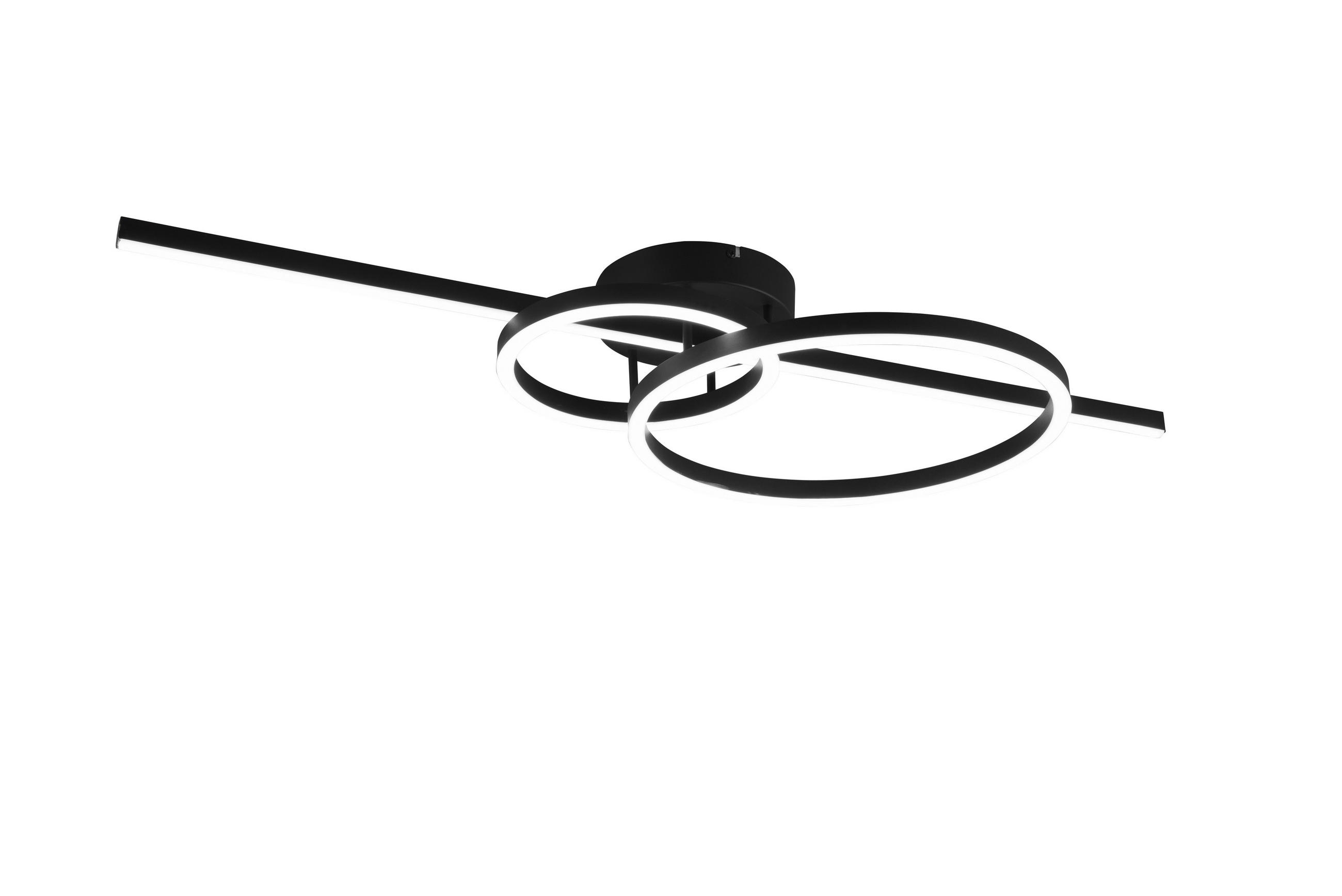 LED-DECKENLEUCHTE Montilla 100/40/12,5 cm   - Schwarz, Basics, Metall (100/40/12,5cm) - Trio Leuchten