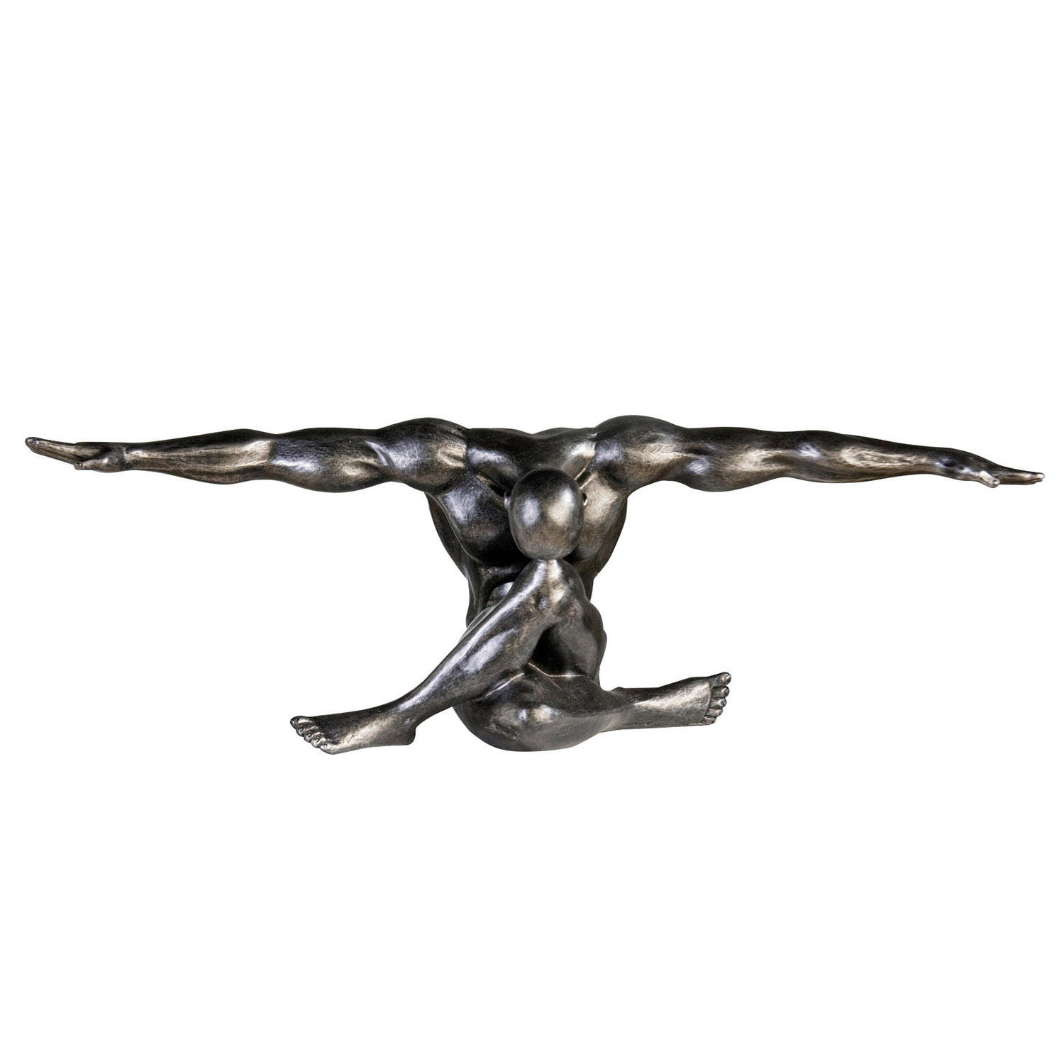 SKULPTUR - Silberfarben, Basics, Kunststoff (61/20/19cm)