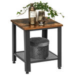 BEISTELLTISCH in Metall, Holzwerkstoff 40/40/45 cm  - Walnussfarben/Schwarz, Trend, Holzwerkstoff/Metall (40/40/45cm) - Carryhome