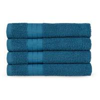 FROTTIERSET Good Morning Petrol 4-teilig  - Petrol, Basics, Textil (50/100cm)