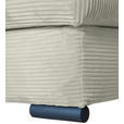 ECKSOFA Creme Cord  - Creme/Schwarz, KONVENTIONELL, Textil/Metall (168/258cm) - Carryhome