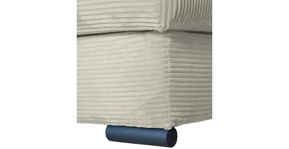 ECKSOFA Creme Cord  - Creme/Schwarz, KONVENTIONELL, Textil/Metall (168/258cm) - Carryhome