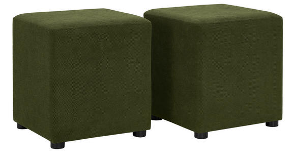 ECKSOFA  in Webstoff Dunkelgrün  - Dunkelgrün/Schwarz, KONVENTIONELL, Holz/Textil (244/283cm) - Carryhome