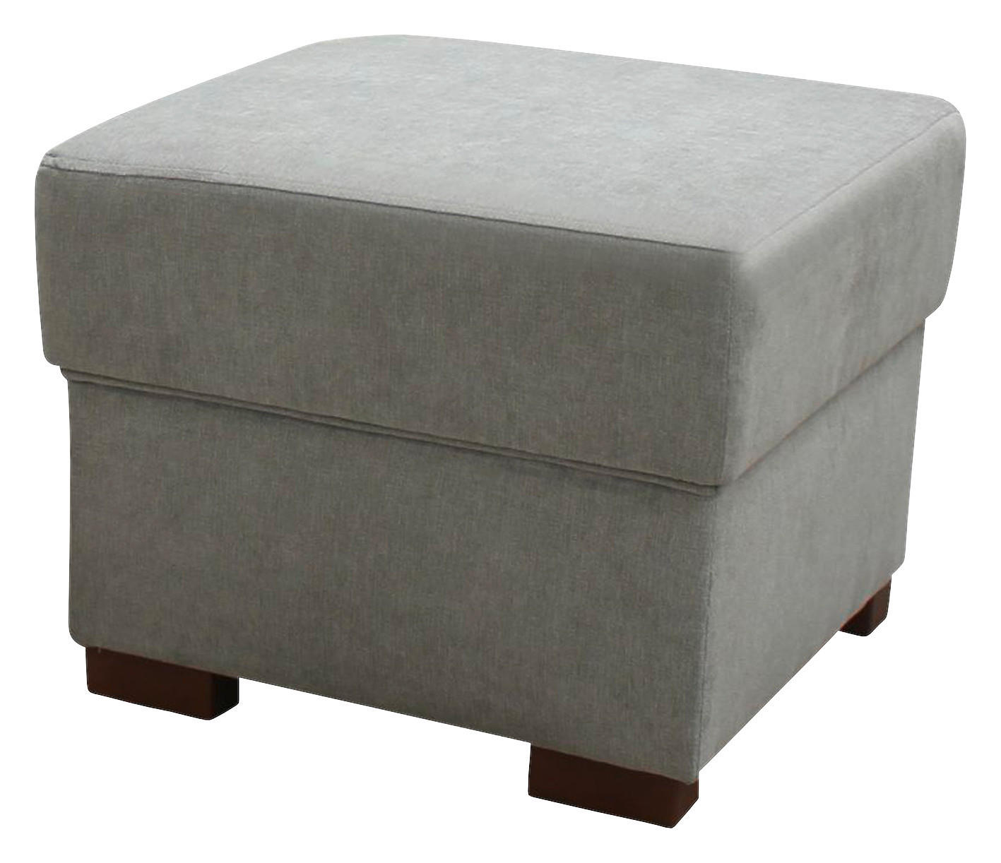 HOCKER in Textil Hellgrau  - Hellgrau/Braun, Design, Holz/Textil (51/43/51cm) - Livetastic