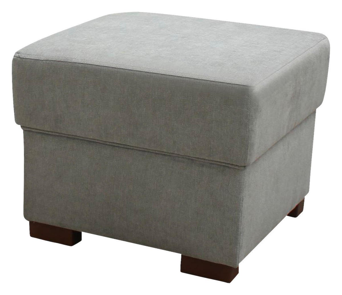 HOCKER Flachgewebe Hellgrau  - Hellgrau/Braun, Design, Holz/Textil (51/43/51cm) - Livetastic