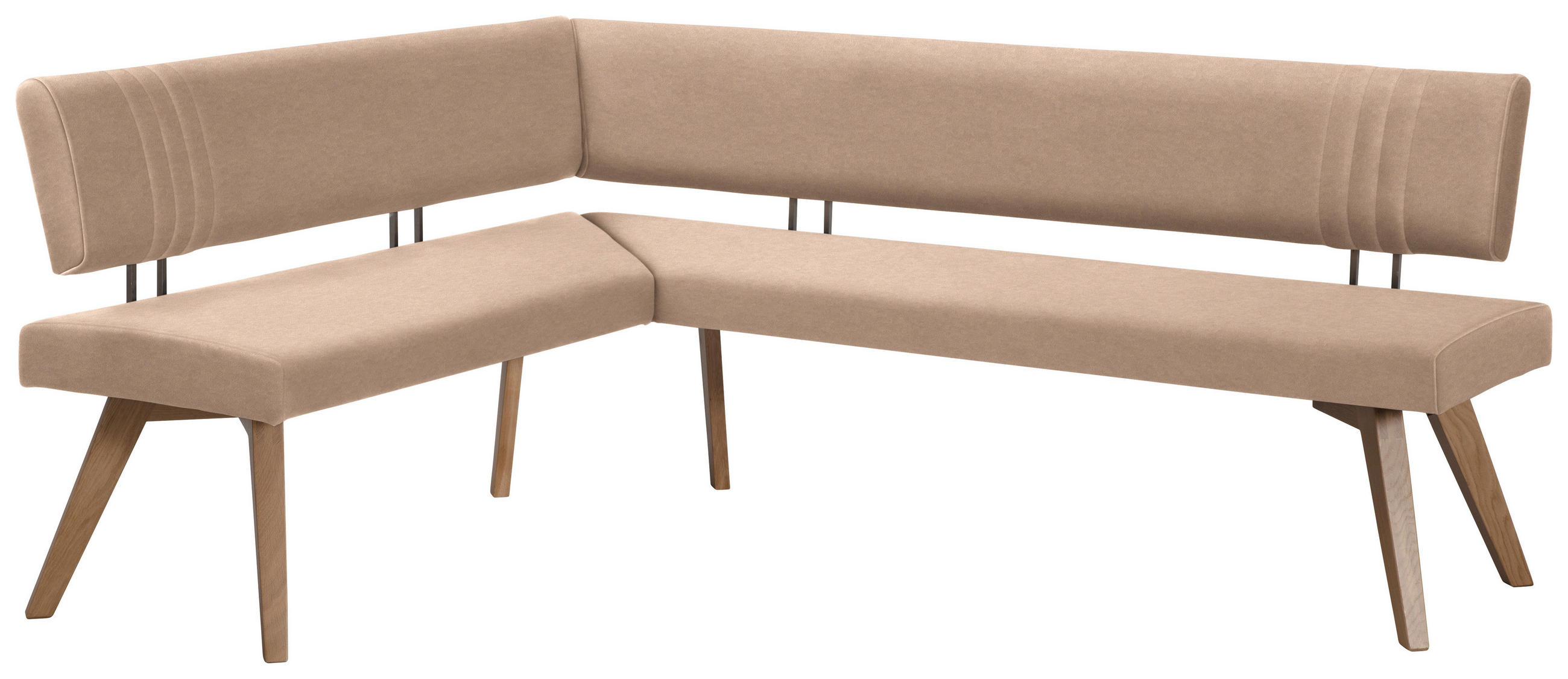 ECKBANK 160/170 cm  in Beige, Wildeiche  - Wildeiche/Eichefarben, Design, Holz/Textil (160/170cm) - Venda