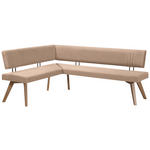 ECKBANK 160/170 cm  in Beige, Wildeiche  - Wildeiche/Eichefarben, Design, Holz/Textil (160/170cm) - Venda