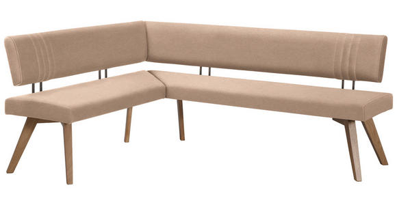 ECKBANK 160/170 cm  in Beige, Wildeiche  - Wildeiche/Eichefarben, Design, Holz/Textil (160/170cm) - Venda