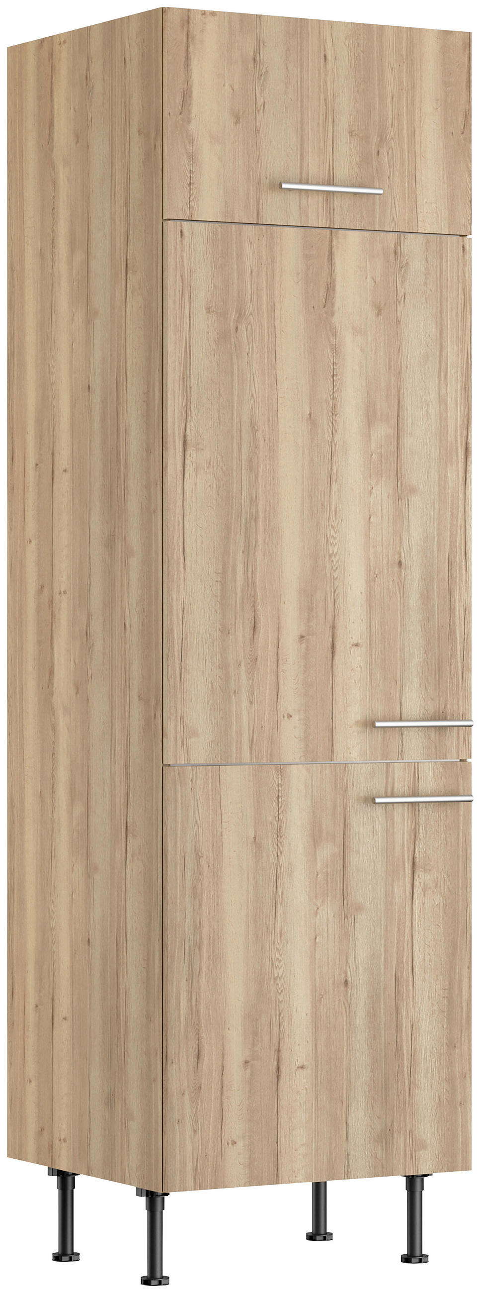 KÜCHENLEERBLOCK 270 cm   in Eichefarben  - Edelstahlfarben/Eichefarben, Basics, Holzwerkstoff/Metall (270cm) - Optifit