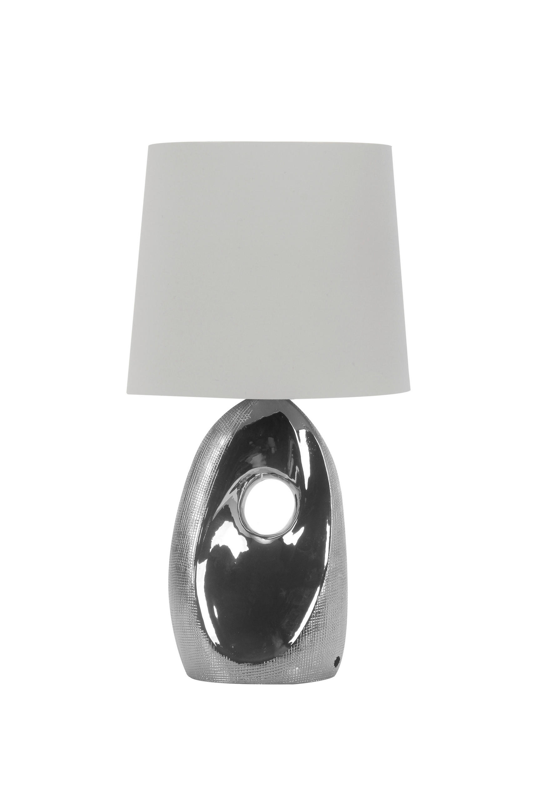 BORDSLAMPA 16/23/43 cm   - kromfärg/silver, Design, textil/keramik (16/23/43cm)
