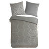 BETTWÄSCHE Zigzag Mikrofaser 135/200 cm  - Grau, Basics, Textil (135/200cm)