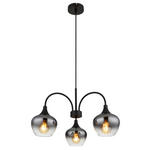 HÄNGELEUCHTE 55/120 cm  - Schwarz, MODERN, Glas/Metall (55/120cm) - Novel