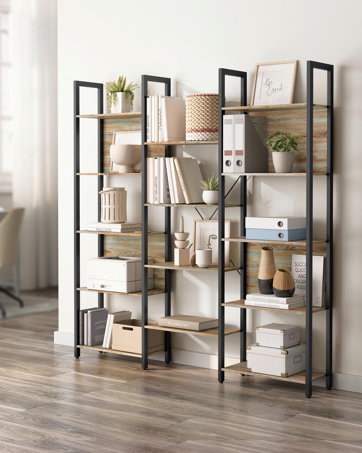 AKTENREGAL 158/166/24 cm  - Schwarz/Braun, Basics, Holzwerkstoff (158/166/24cm) - Boxxx