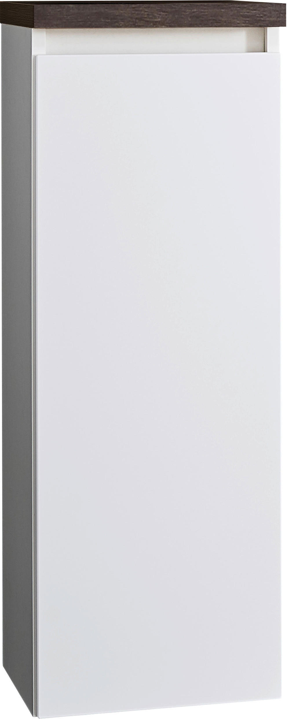 MIDISCHRANK 30/85,8/30 cm  - Eichefarben/Weiß, Design, Glas/Holzwerkstoff (30/85,8/30cm) - Novel