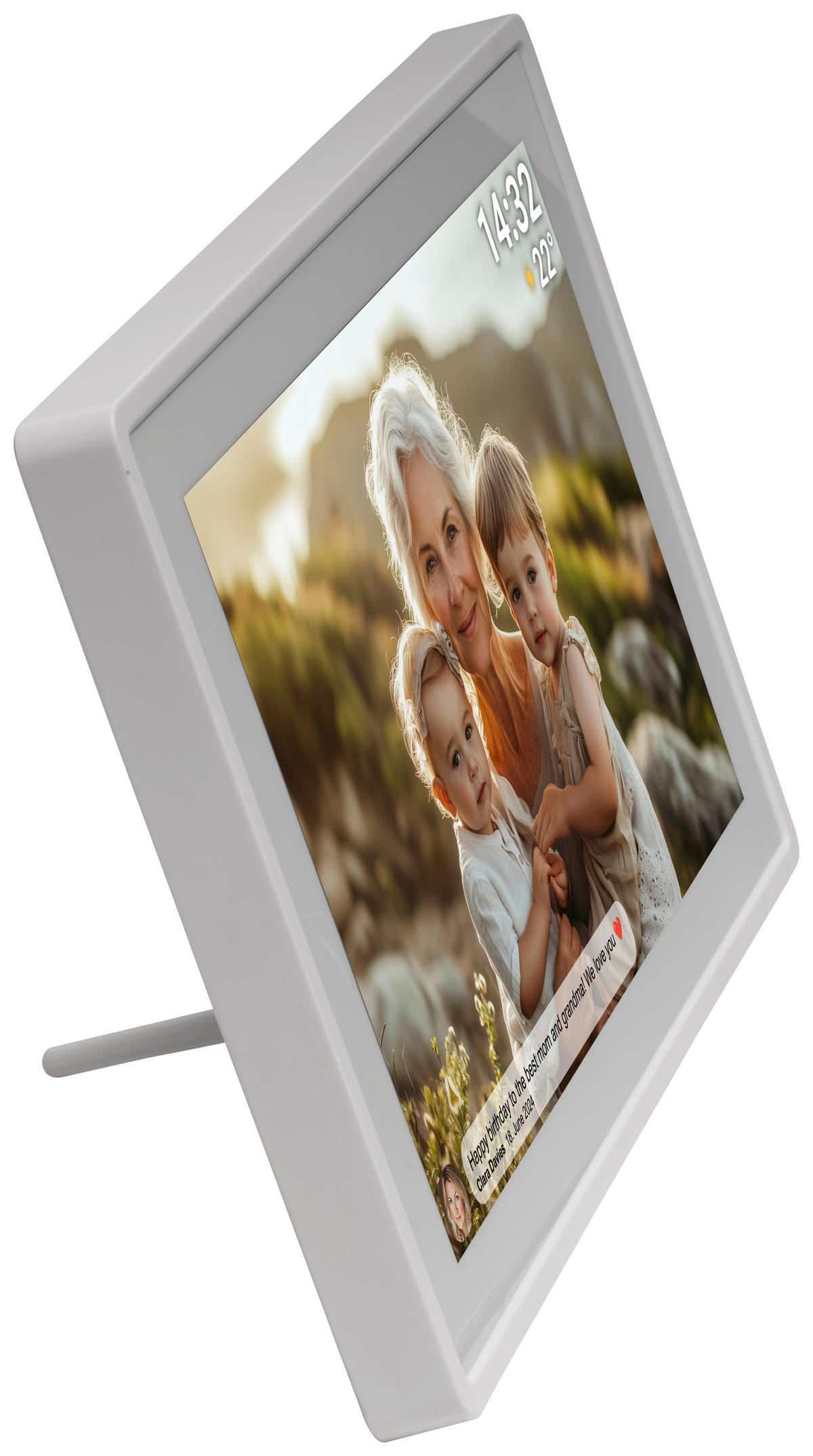 DIGITALER BILDERRAHMEN - Weiß, Design, Kunststoff (26/18/1,8cm) - DENVER