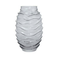 VAS  - grå, Design, glas (16/25,5/16cm) - Kayoom