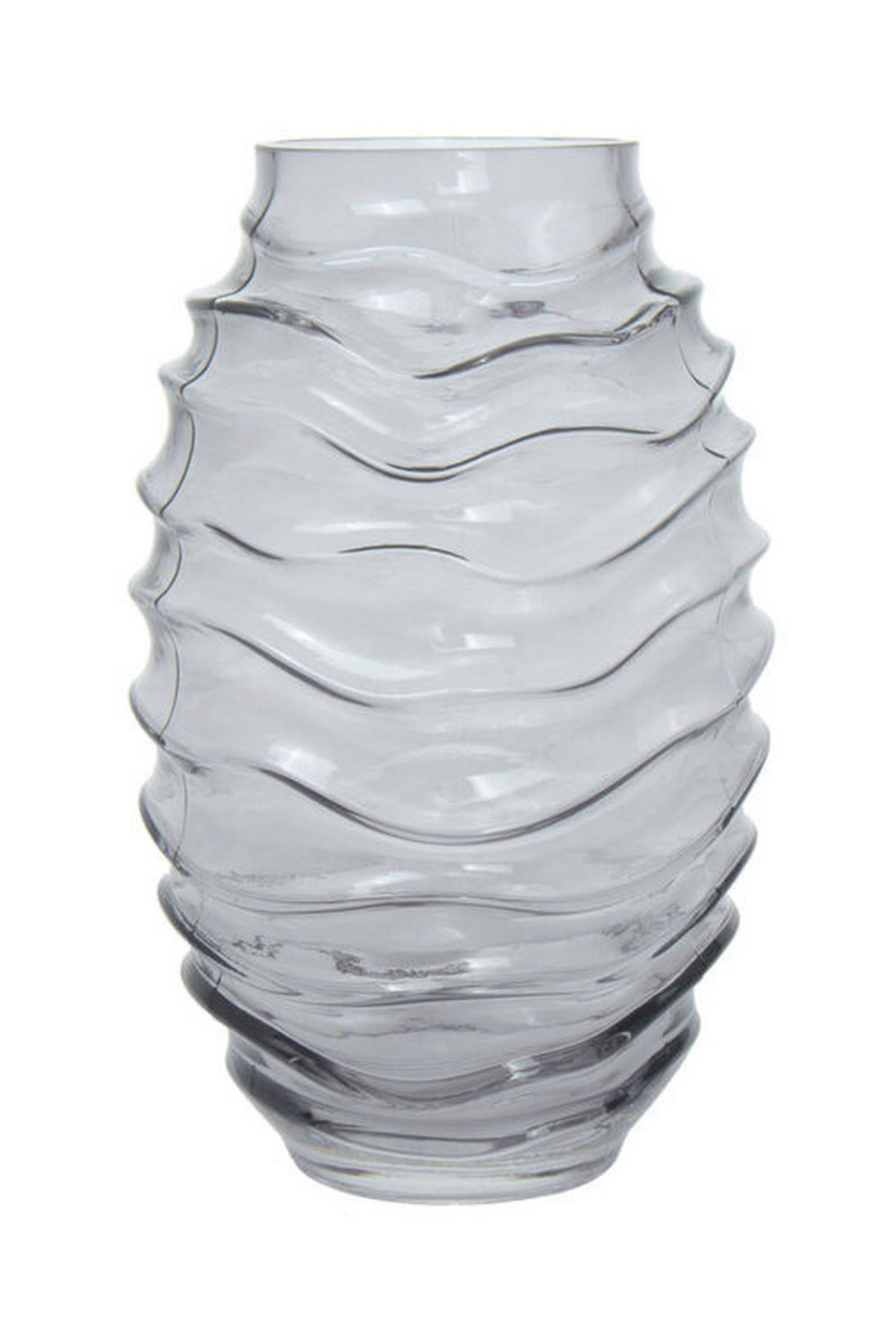 VAS  - grå, Design, glas (16/25,5/16cm) - Kayoom