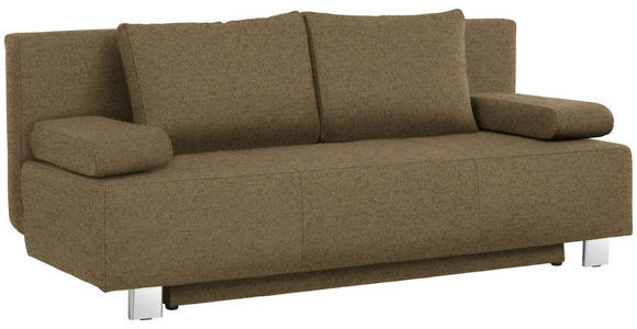 SCHLAFSOFA in Webstoff Hellgrün  - Chromfarben/Hellgrün, Design, Textil/Metall (197/88/89cm) - Xora