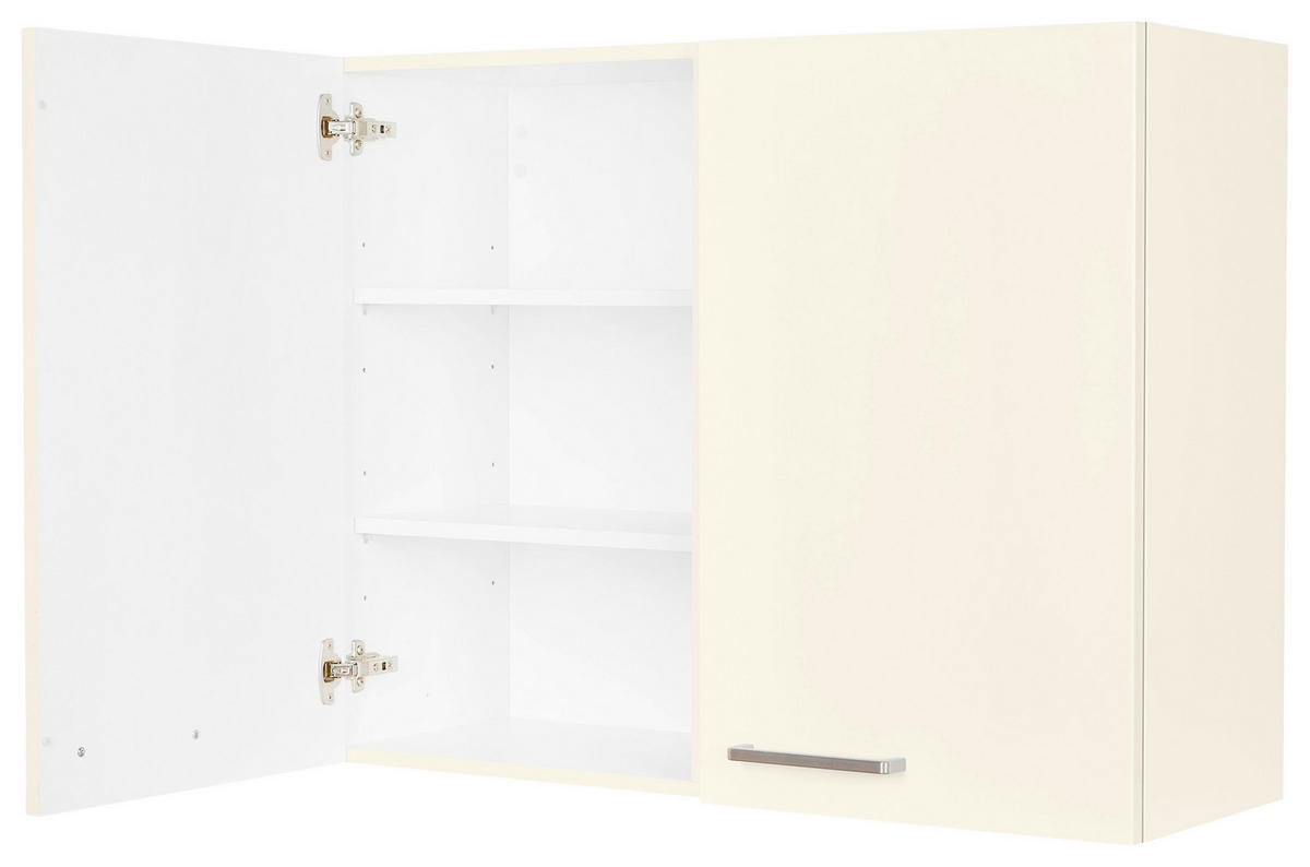 KÜCHENOBERSCHRANK 90/72/35 cm  in Magnolie  - Edelstahlfarben/Magnolie, MODERN, Holzwerkstoff (90/72/35cm) - Nobilia