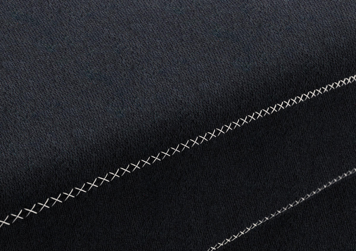 ECKSOFA in Mikrofaser Schwarz  - Eichefarben/Beige, Natur, Holz/Textil (273/226cm) - Beldomo System