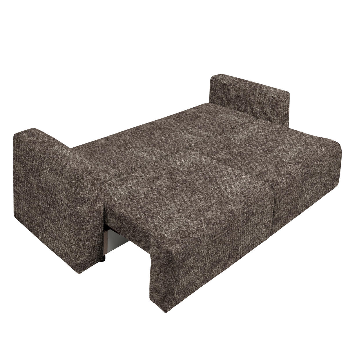 SCHLAFSOFA Velours Graubraun  - Graubraun/Schwarz, Design, Kunststoff/Textil (250/92/105cm) - Carryhome