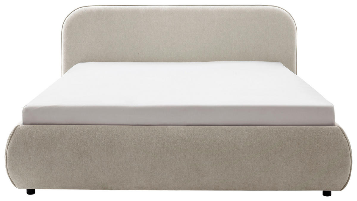 POLSTERBETT Beige 180/200 cm  - Beige, Design, Holz/Textil (180/200cm) - Schöner Wohnen