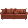 BIGSOFA Velours Rostfarben  - Rostfarben/Schwarz, Design, Textil/Metall (226/91/103cm) - Carryhome