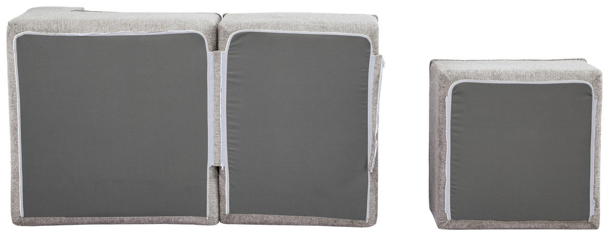 SOFAELEMENT in Webstoff Naturfarben  - Naturfarben, Design, Kunststoff/Textil (90/80/90cm) - Carryhome