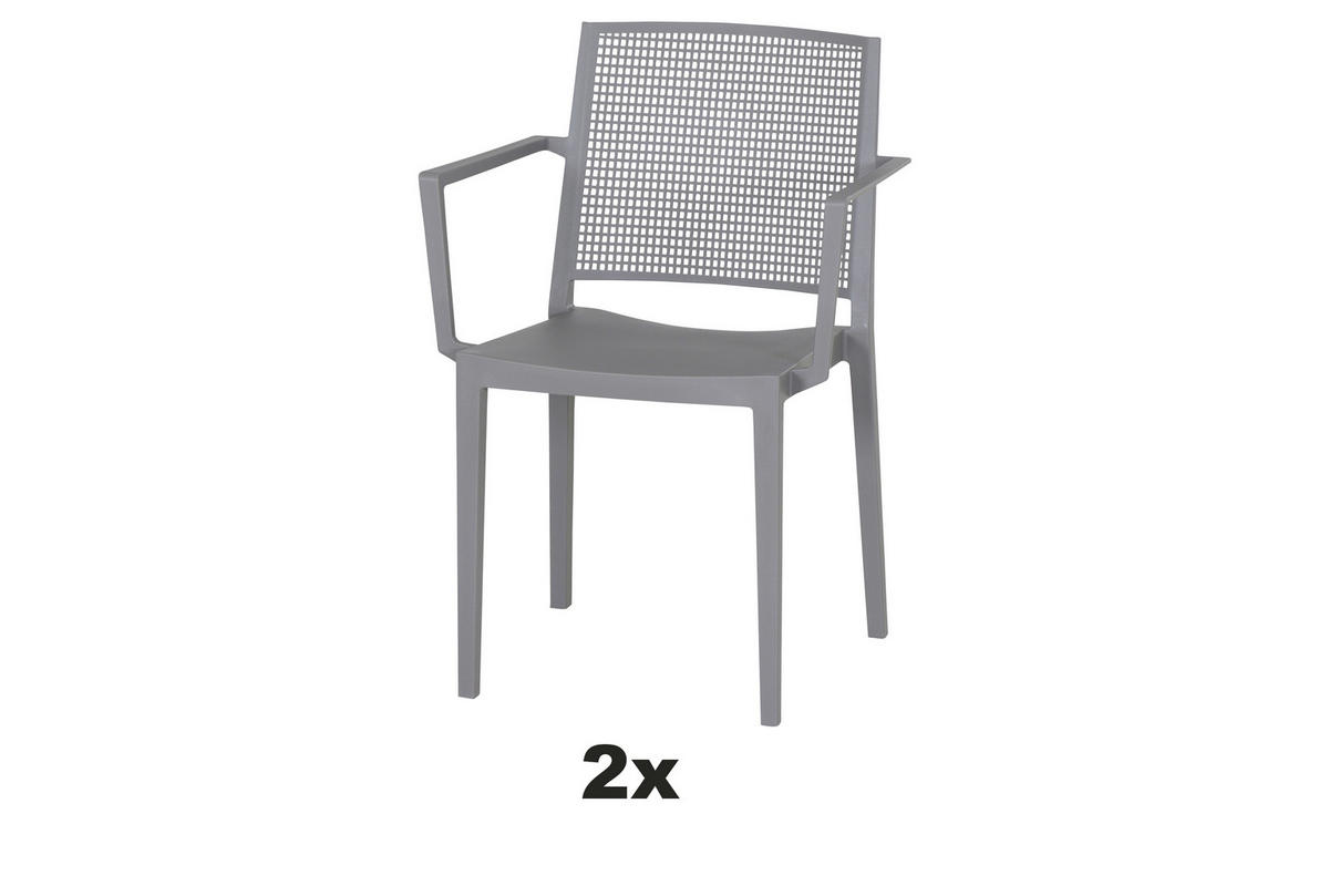 STAPELSTUHL in Kunststoff Grau  - Grau, Basics, Kunststoff (46/80/56cm) - Siena Garden