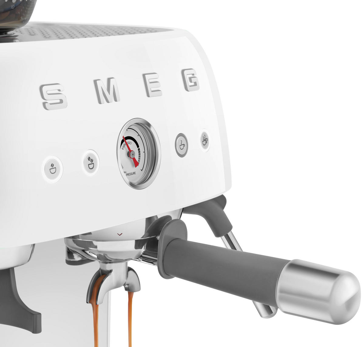 ESPRESSOMASCHINE  - Weiss, Basics, Metall (33.4/44.3/34cm) - SMEG