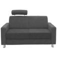 2-SITZER-SOFA - Chromfarben/Dunkelgrau, Design, Textil/Metall (158/83/85cm) - Xora