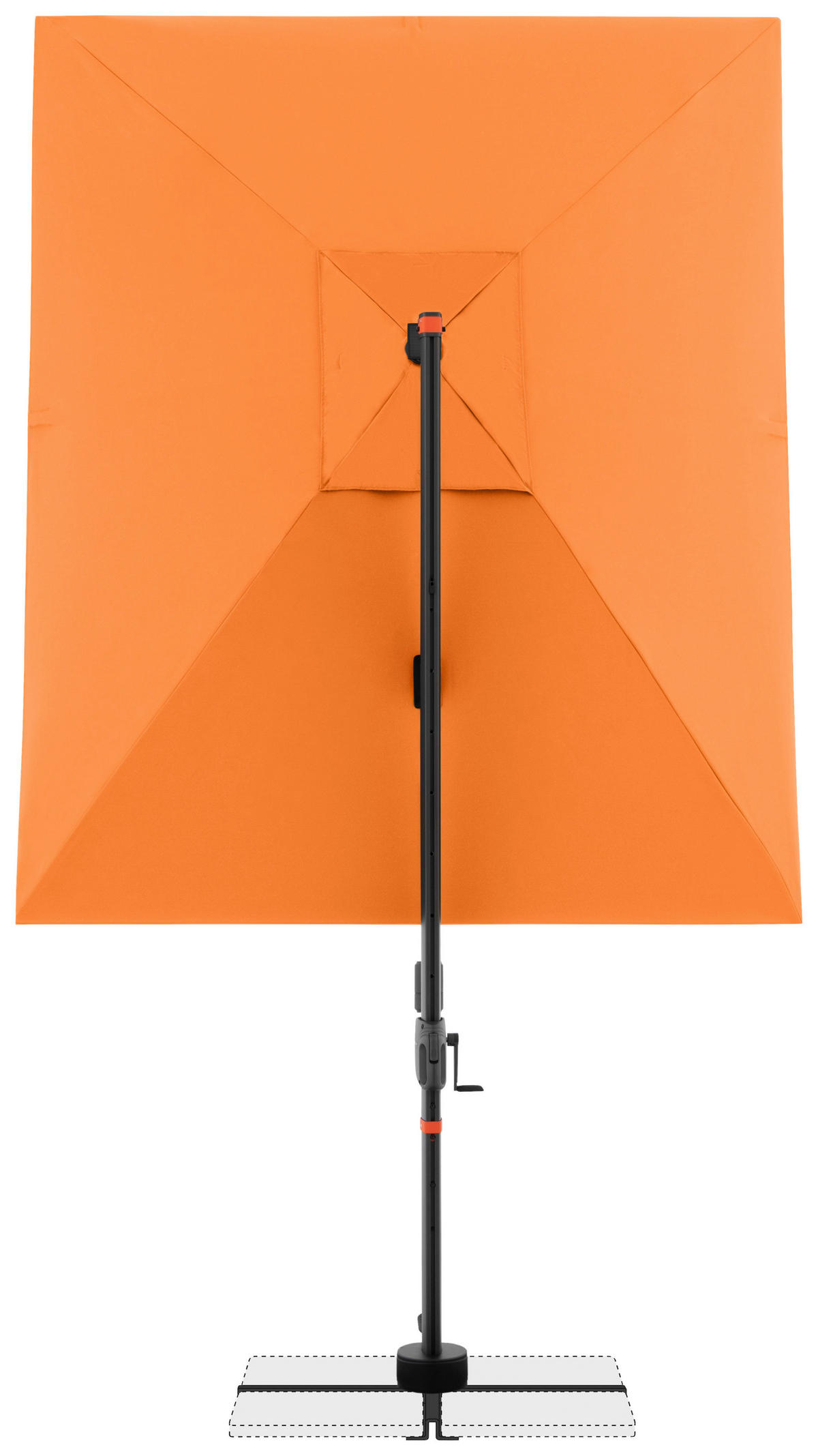 FÜGGŐ NAPERNYŐ  300/220 cm  - narancs/ezüstszínű, Basics, textil/fém (300/220cm) - KNIRPS