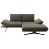 ECKSOFA  in Flachgewebe Braun  234/155 cm  - Schwarz/Braun, Design, Textil/Metall (234/155cm) - Dieter Knoll