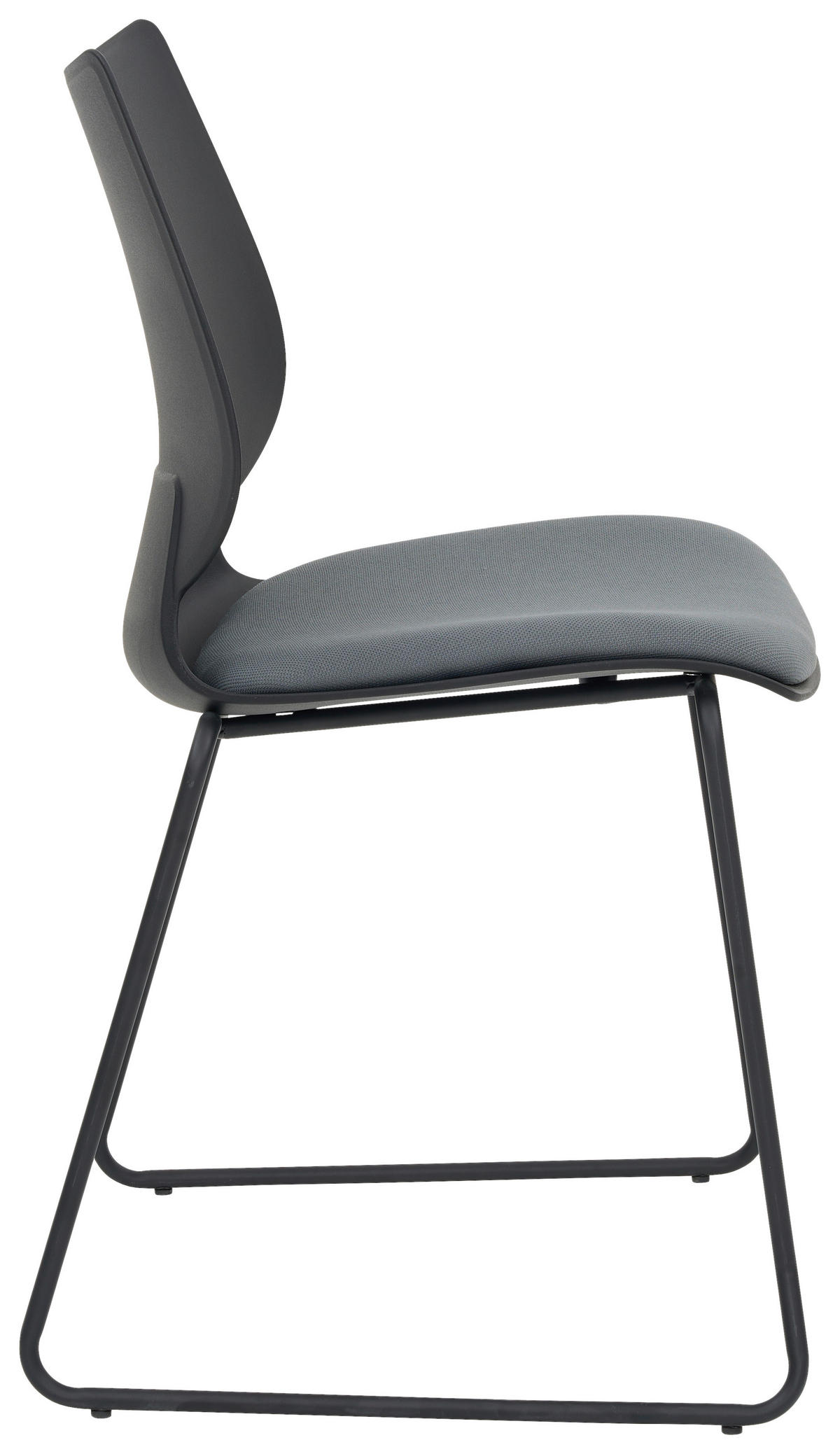 STUHL  in Eisen Webstoff matt  - Dunkelgrau/Schwarz, Modern, Kunststoff/Textil (51,5/85.5/58.5cm) - Hom`in
