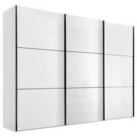 SCHWEBETÜRENSCHRANK  in Weiß  - Schwarz/Weiß, KONVENTIONELL, Glas/Holzwerkstoff (280/222/68cm) - Moderano