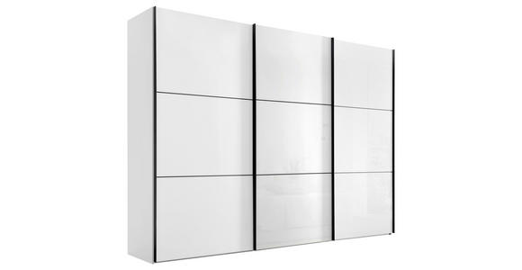 SCHWEBETÜRENSCHRANK 298/222/68 cm 3-türig  - Schwarz/Weiß, KONVENTIONELL, Glas/Holzwerkstoff (298/222/68cm) - Moderano