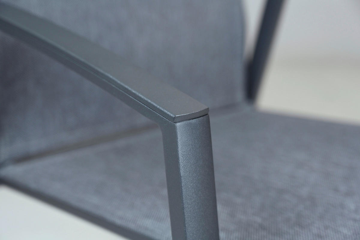 STAPELSESSEL in Metall, Textil Anthrazit, Schwarz  - Anthrazit/Schwarz, Design, Textil/Metall (63/80/48cm)