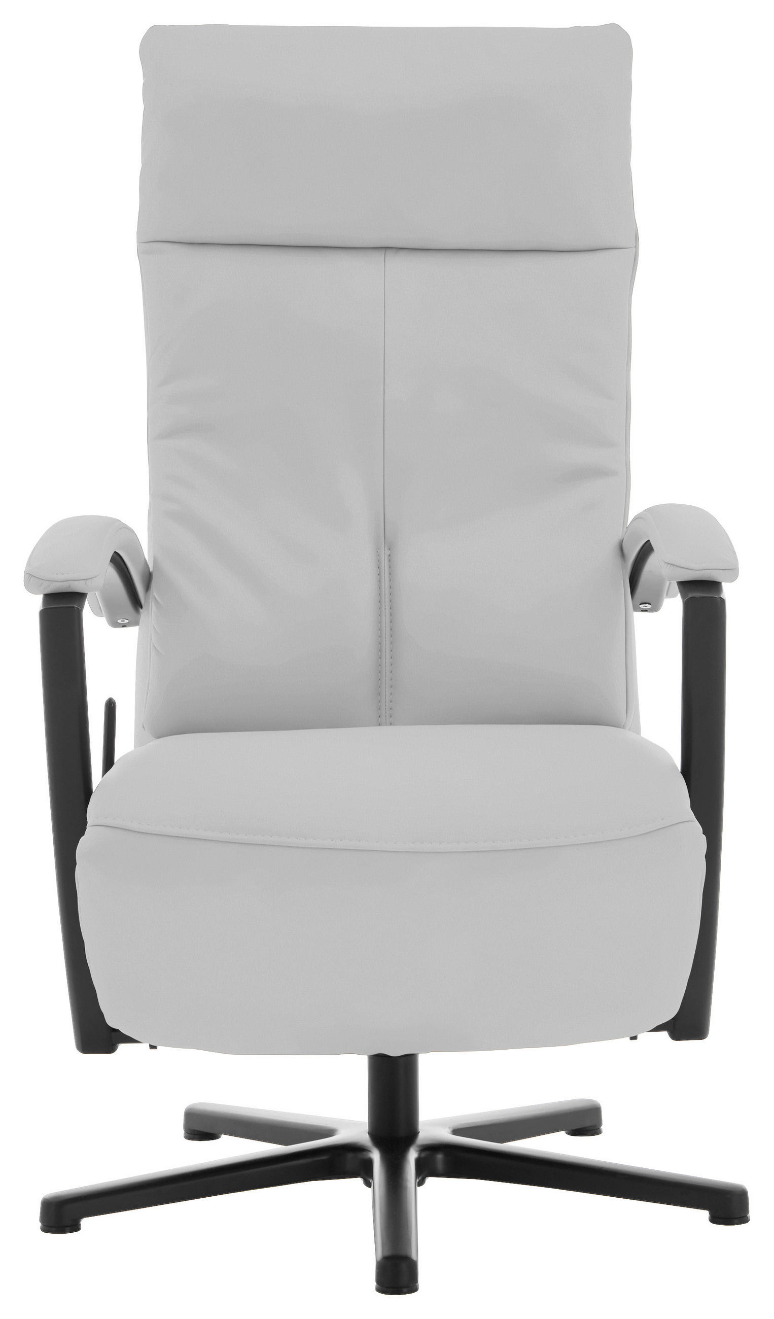 RELAXSESSEL in Leder Weiß  - Schwarz/Weiß, Design, Leder/Metall (76/112/83cm) - Beldomo Speed