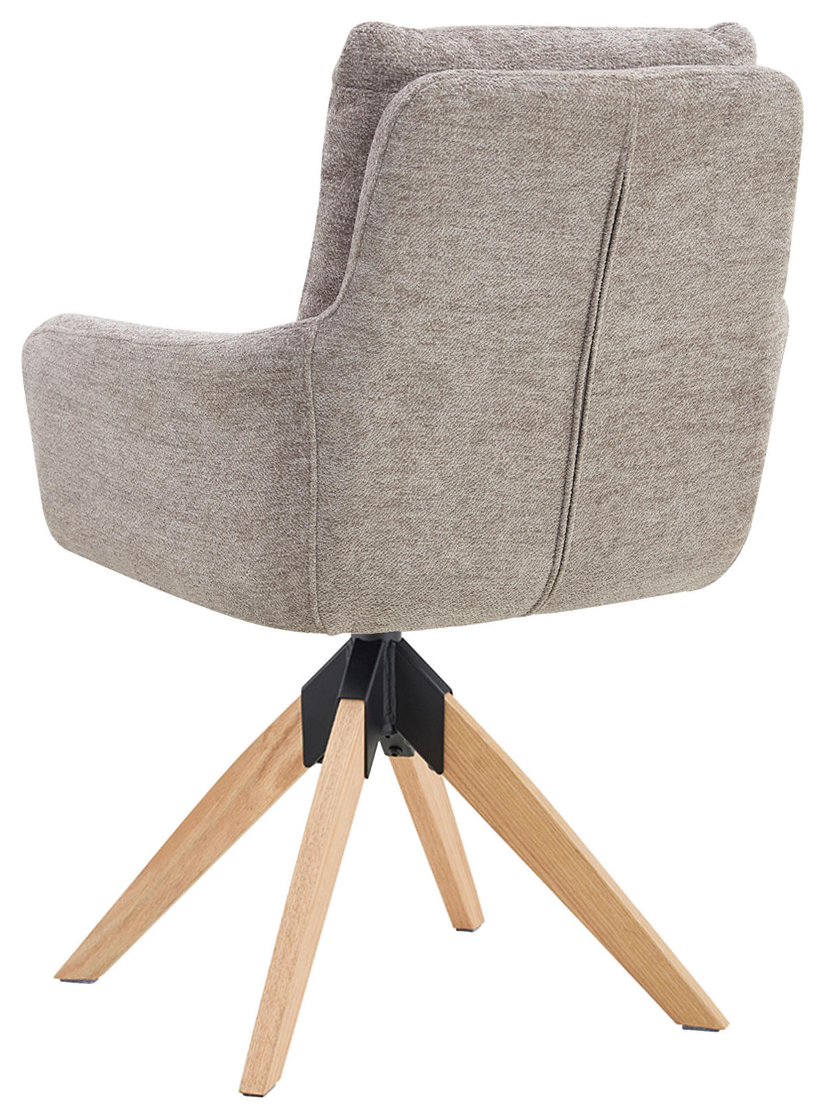 STOLICA S NASLONOM ZA RUKE  taupe  drvo, metal, tekstil      - prirodne boje/taupe, Konvencionalno, drvo/metal (59/92/63cm) - Livetastic