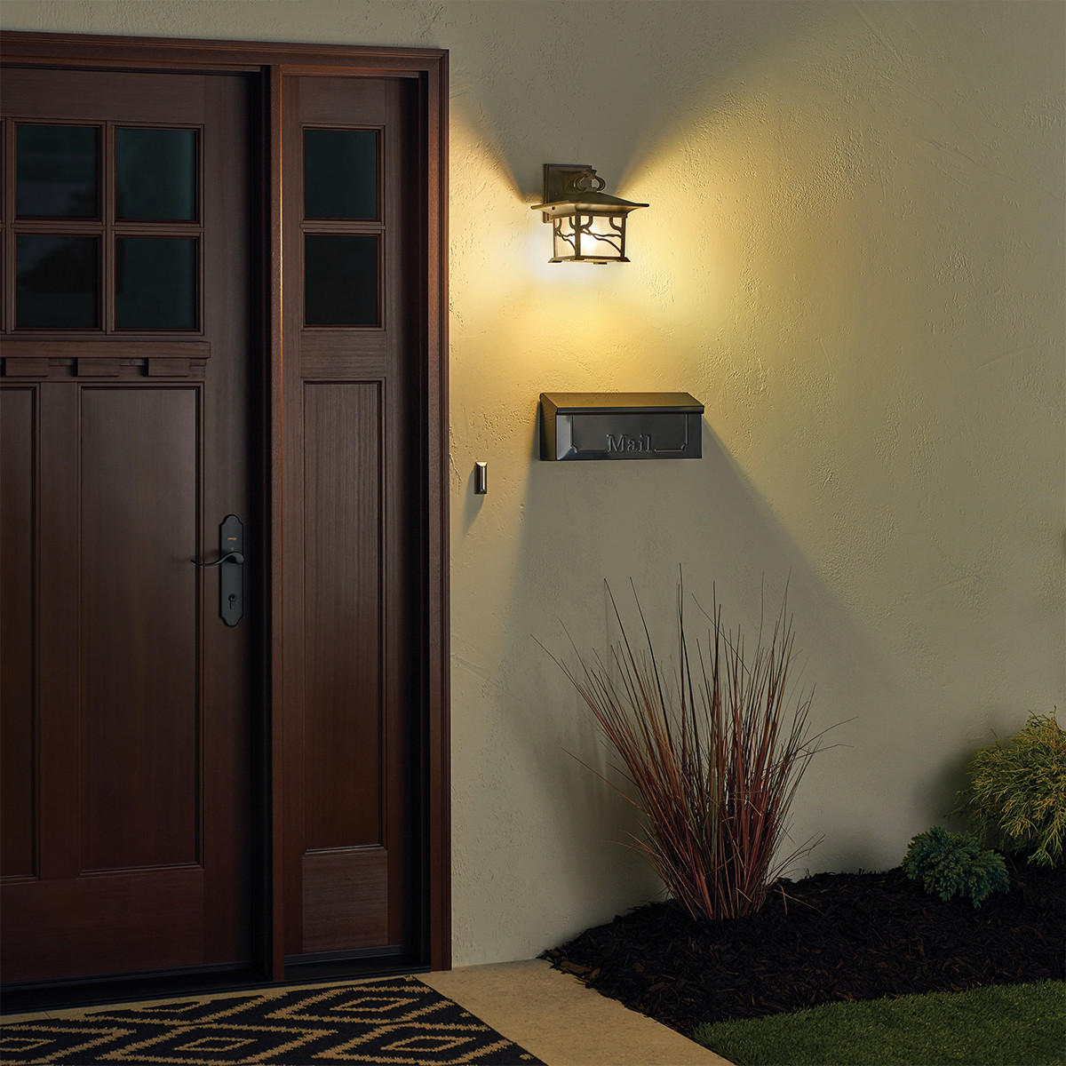 AUSSENWANDLEUCHTE - Kupferfarben, Konventionell, Glas/Metall (20,3/22,2/23,7cm) - Elstead Lighting