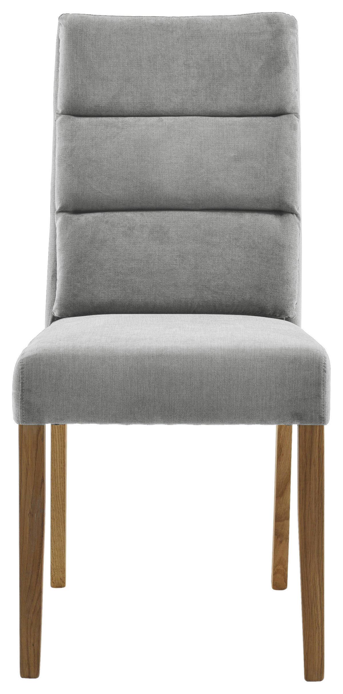 SZÉK fa, textil szürke, tölgyfa  - tölgyfa/szürke, Konventionell, textil/fa (47/95/64cm) - Cantus