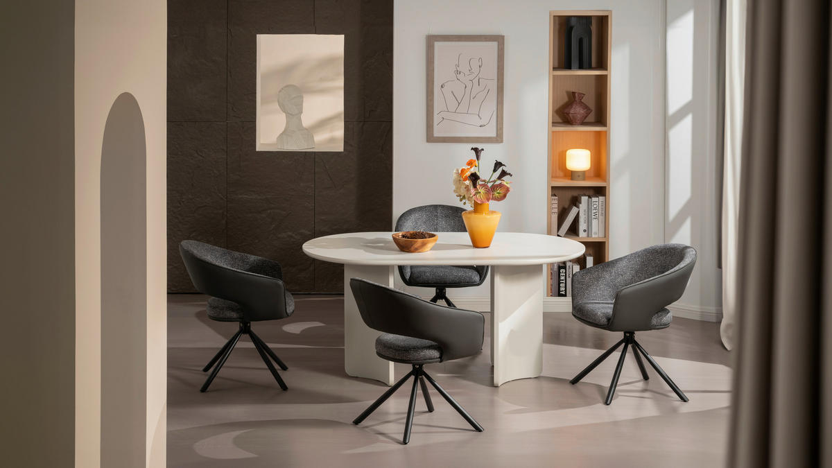 NASLANJAČ, les, kovina, tekstil temno siva  - temno siva/siva, Trendi, kovina/tekstil (58/83/62cm) - Livetastic