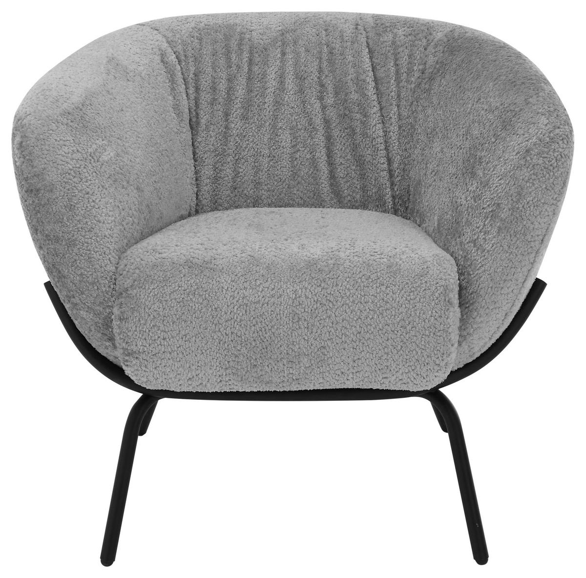 COCKTAILSESSEL - Schwarz/Grau, Design, Textil/Metall (79/71/74cm) - Lomoco