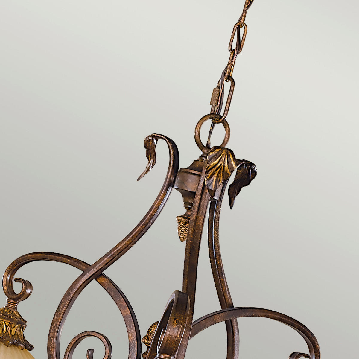TAKKRONA Elstead Sonomavalley 71.1/56.5 cm  - rödbrun, Klassisk, metall/glas (71.1/56.5cm) - Elstead Lighting